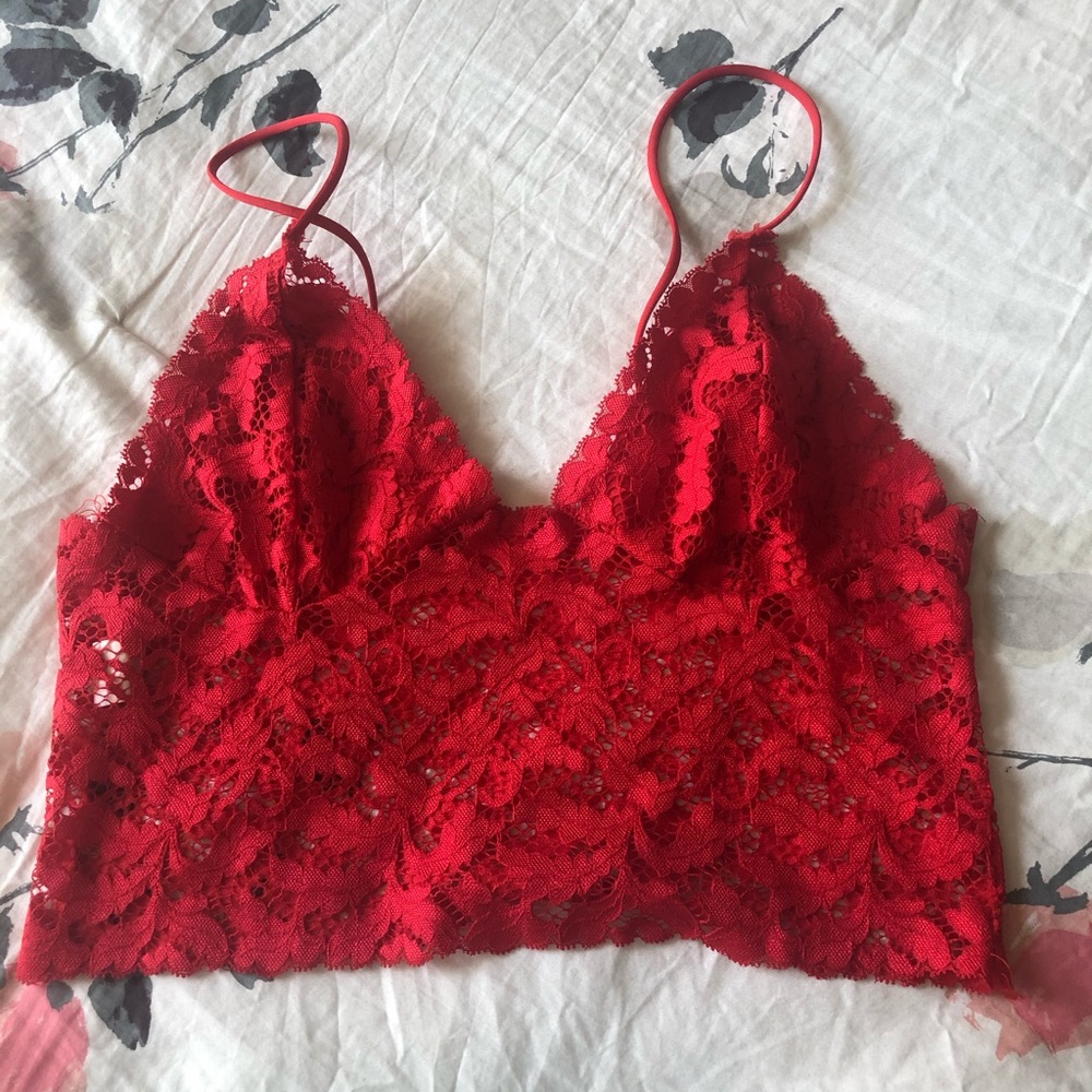 Shein Red Lace Brami
